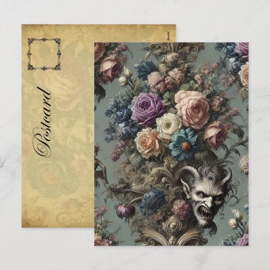 Kleine demonen durven dromen - Gothic Victoriaans Feestdagenkaart (Voorkant / Achterkant)