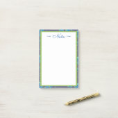 kleine denim blauw bloemige post-it notities post-it® notes (Op bureau)