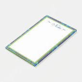 kleine denim blauw bloemige post-it notities post-it® notes (Schuin)