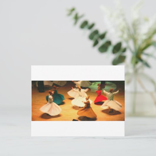 kleine dervisjes briefkaart (Staand voorkant)