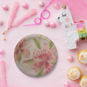 Kleine designer papier Borden in roze Papieren Bordje (Feest)