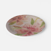 Kleine designer papier Borden in roze Papieren Bordje (Gekanteld)