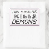 Kleine "Deze machine doodt demonen" sticker (Tas)