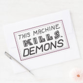 Kleine "Deze machine doodt demonen" sticker (Envelop)