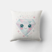 Kleine diamant worp kussen – Cute Sparkle vierkant (Achterkant)