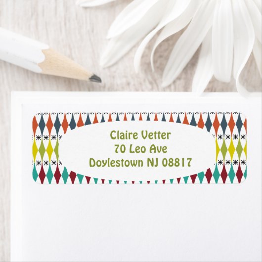 Kleine diamanten en sterrenexplosies etiket (Insitu)