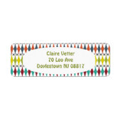 Kleine diamanten en sterrenexplosies etiket (Voorkant)