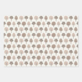 Kleine dieren en bomen in de aardtoon inpakpapier vel (Voorkant 3)