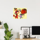 KLEINE DIEREN THANKSGIVING DANS  POSTER (Thuiskantoor)