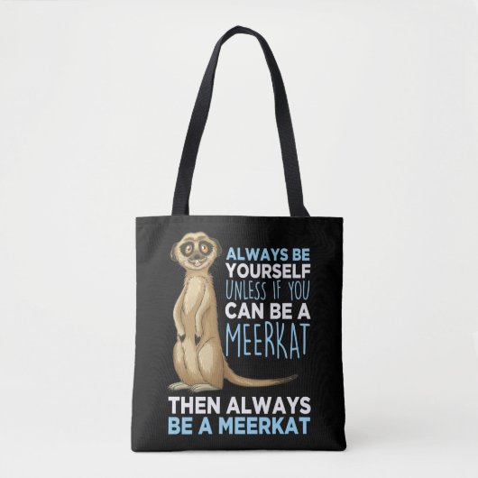 Kleine dierentuin Lover Africa Safari Fans Meerkat Tote Bag (Voorkant)