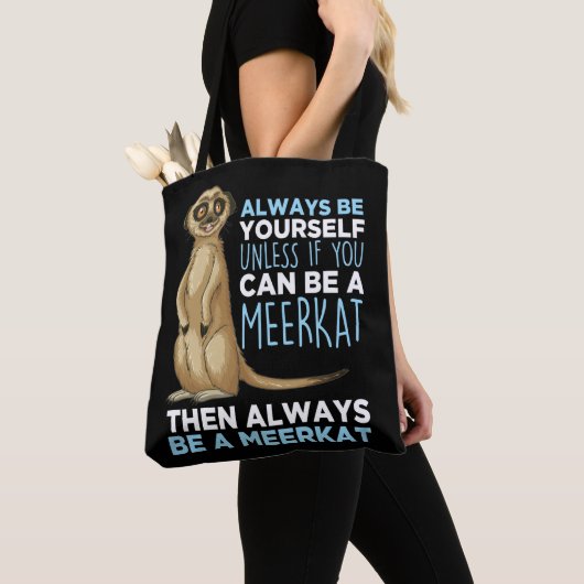 Kleine dierentuin Lover Africa Safari Fans Meerkat Tote Bag (Dichtbij)