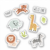 Kleine dierentuindieren sticker (Voorkant)