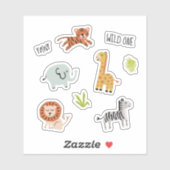 Kleine dierentuindieren sticker (Vel)