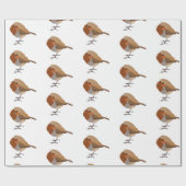 Kleine dikke Robin Cadeaupapier (Vlak)