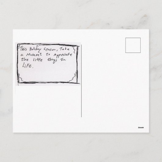 kleine dingen 8. dingen die glinsteren en schijnen feestdagenkaart (Achterkant)