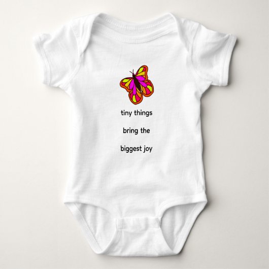 Kleine dingen brengen de grootste vreugde Baby Bod Romper (Voorkant)