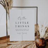 "Kleine Dingen" Bruiloft Badkamer Mand Teken Poster