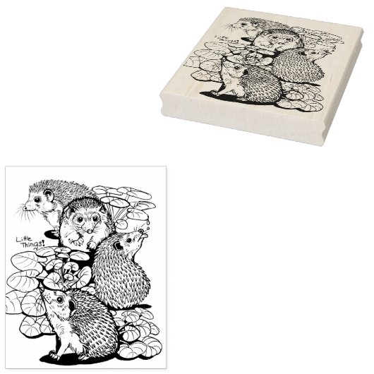 Kleine dingen Egels Rubberstempel (Gestempeld)