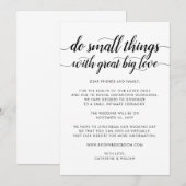 Kleine dingen Grote liefde Bedorven bruiloft Aankondiging (Voorkant / Achterkant)