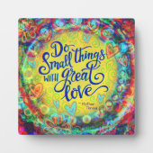  Kleine Dingen Grote Liefde Quote Inspirivity Fotoplaat (Voorkant)