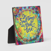  Kleine Dingen Grote Liefde Quote Inspirivity Fotoplaat (Voorkant)