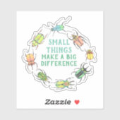 Kleine dingen maken een groot verschil tussen beet sticker (Vel)