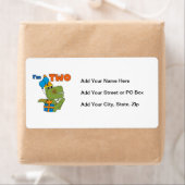 Kleine Dino 2e Verjaardag Tshirts en geschenken Etiket (Insitu)