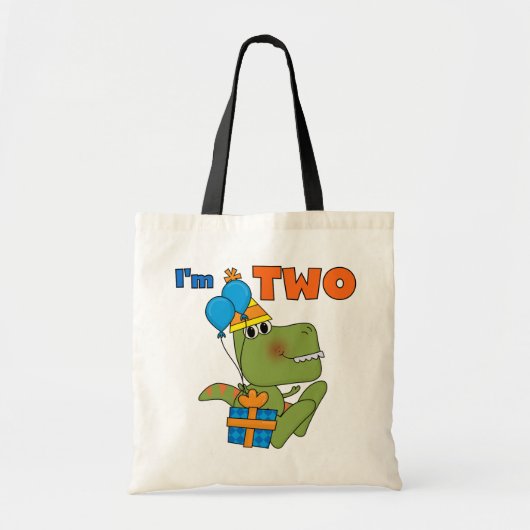 Kleine Dino 2e Verjaardag Tshirts en geschenken Tote Bag (Voorkant)