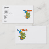 Kleine Dino 2e Verjaardag Tshirts en geschenken Visitekaartje (Voorkant / Achterkant)