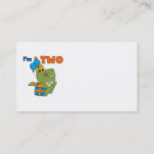 Kleine Dino 2e Verjaardag Tshirts en geschenken Visitekaartje (Achterkant)