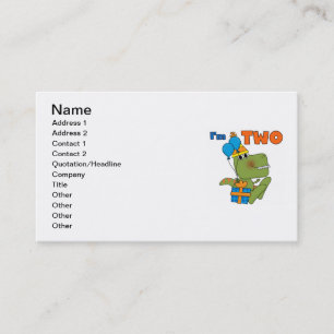 Kleine Dino 2e Verjaardag Tshirts en geschenken Visitekaartje