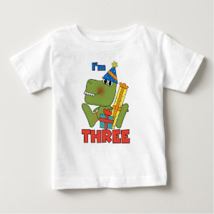 Kleine Dino 3e Verjaardag Tshirts en geschenken