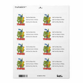 Kleine Dino 3e Verjaardag Tshirts en geschenken Etiket (Full Sheet)