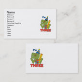 Kleine Dino 3e Verjaardag Tshirts en geschenken Visitekaartje (Voorkant / Achterkant)
