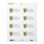Kleine Dino 4e verjaardag Tshirts en geschenken Etiket (Full Sheet)