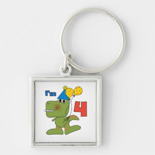 Kleine Dino 4e verjaardag Tshirts en geschenken Sleutelhanger