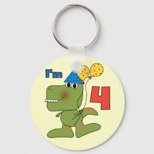 Kleine Dino 4e verjaardag Tshirts en geschenken Sleutelhanger