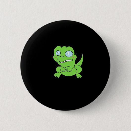 Kleine Dino Knop Ronde Button 5,7 Cm (Voorkant)