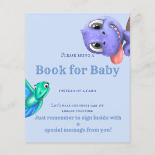Kleine dino op weg naar blauw boek voor Baby showe