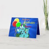 Kleine Dino Verjaardag Kaart (Voorkant)
