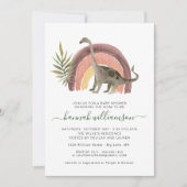 Kleine Dinosaur Baby Shower Kaart (Voorkant)