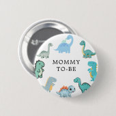 Kleine Dinosaur Cute Baby Shower Ronde Button 5,7 Cm (Voorkant /achterkant)