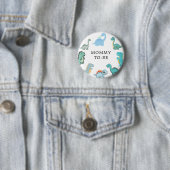 Kleine Dinosaur Cute Baby Shower Ronde Button 5,7 Cm (In situ)