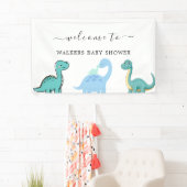 Kleine Dinosaur Cute Baby Shower Spandoek (Insitu)