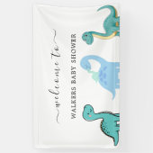 Kleine Dinosaur Cute Baby Shower Spandoek (Verticaal)