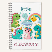 kleine DINOSAURUS, AARDIGE DINOSAURUS Spiraal Note Notitieboek (Voorkant)