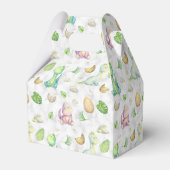 Kleine dinosaurus Baby shower Bedankdoosjes (Achterkant)
