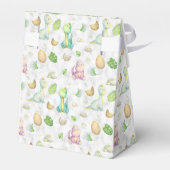 Kleine dinosaurus Baby shower Bedankdoosjes (Achterkant)