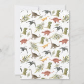 Kleine dinosaurus Baby shower uitnodiging (Achterkant)