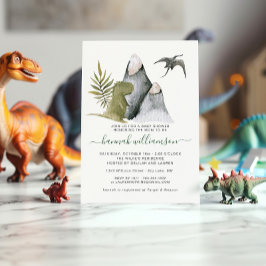 Kleine dinosaurus Baby shower uitnodiging